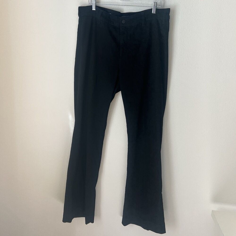 NYDJ Teresa Trouser Black Pants High Rise boot cut Size 14 Tall (19x35inseam)